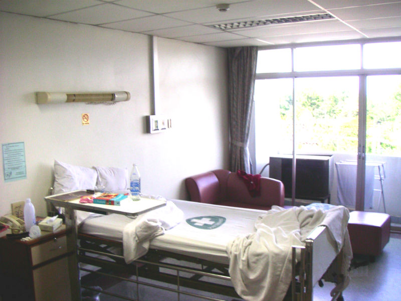 Hospital room in Trang Thailand 2003