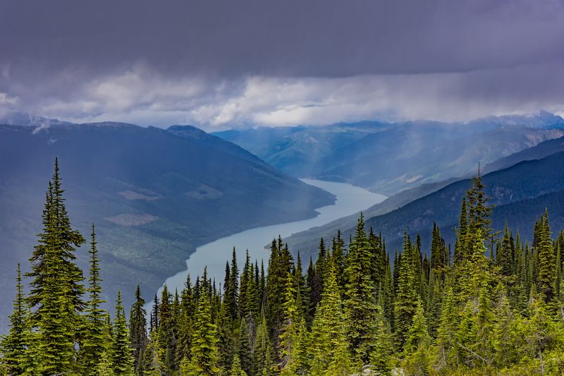 Lake Revelstoke from Mount Revelstoke British Columbia Canada